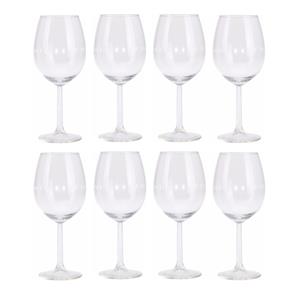 8x Wijnglazen Transparant Set 430 Ml - 8-delig - Wijnglas/drinkglazen