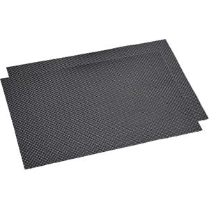 2x Rechthoekige Placemats Zwart Geweven 29 X 43 Cm - Placemats/onderleggers - Keukenbenodigdheden - Tafeldecoratie