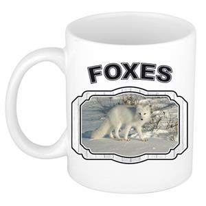Dieren Liefhebber Poolvos Mok 300 Ml - Kerramiek - Cadeau Beker / Mok Vossen Liefhebber