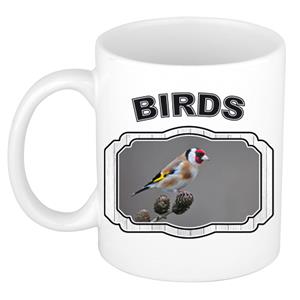 Dieren Liefhebber Putter Vogel Mok 300 Ml - Kerramiek - Cadeau Beker / Mok Vogels Liefhebber