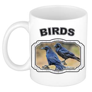 Dieren Liefhebber Raaf Mok 300 Ml - Kerramiek - Cadeau Beker / Mok Vogels Liefhebber