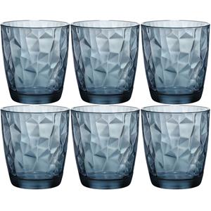 12x Stuks Tumbler Waterglazen/sapglazen Blauw 390 Ml - Glazen / Drinkglazen