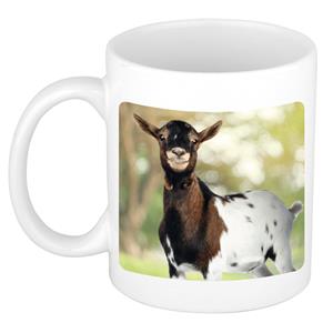 Dieren Gevlekte Geit Foto Mok 300 Ml - Cadeau Beker / Mok Geiten Liefhebber