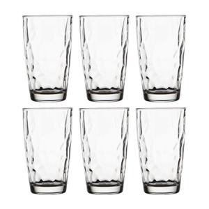12x Stuks Waterglazen/sapglazen 470 Ml - Diamond Dof - Drinkglazen - Water/sapglas