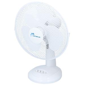 Lifetime Air Tafelventilator Ft30-b - 38 W - Oscilleert - Kantelbaar - Ø 30 Cm