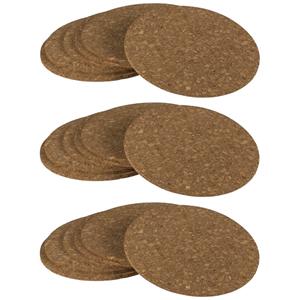 18x Ronde Onderzetters Van Kurk 9 Cm - Kurken Onderzetters Voor Glazen En Bekers - Woonaccessoires