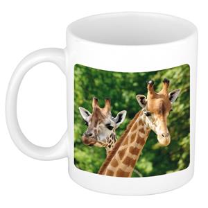 Dieren Giraffe Foto Mok 300 Ml - Cadeau Beker / Mok Giraffen Liefhebber