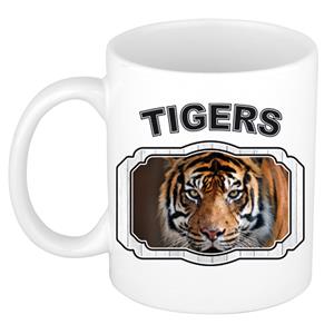 Dieren Liefhebber Tijger Mok 300 Ml - Kerramiek - Cadeau Beker / Mok Tijgers Liefhebber