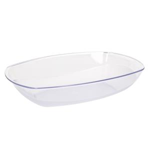 1x Transparant Kunststof Serveerschalen/saladeschalen 19 X 28 Cm - Schalen En Kommen - Keuken Accessoires