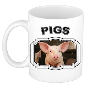 Dieren Liefhebber Varken Mok 300 Ml - Kerramiek - Cadeau Beker / Mok Varkens Liefhebber