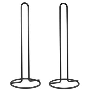 2x Stuks Zwarte Houders Voor Keukenpapier 32 Cm - Keukenrolhouders - Keuken Accessoires