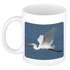 Dieren Grote Zilverreiger Foto Mok 300 Ml - Cadeau Beker / Mok Vogels Liefhebber