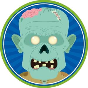 10x Halloween Onderzetters Zombie