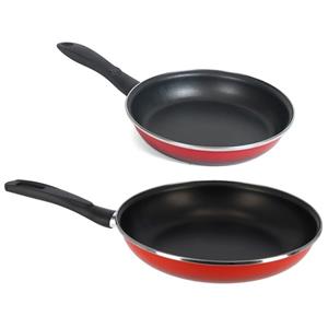 Gerimport 2x Formaten koekenpannen set Merida 24 en 30 cm diameter -