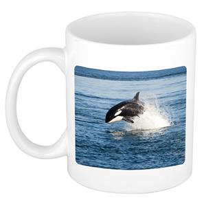 Dieren Orka Foto Mok 300 Ml - Cadeau Beker / Mok Orka Vissen Liefhebber
