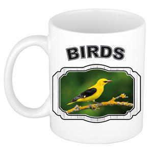 Dieren Liefhebber Wielewaal Vogel Mok 300 Ml - Kerramiek - Cadeau Beker / Mok Vogels Liefhebber