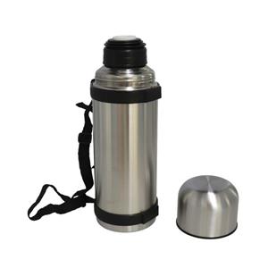 Thermosfles / Isoleerfles Rvs Met Draagriem 650 Ml - Thermosflessen En Isoleerkannen Voor Warme / Koude Dranken Onderweg