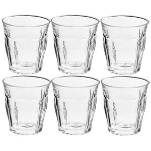 6x Drinkglazen/waterglazen Picardie Transparant 310 Ml - Koffie/thee Glazen Picardie 310 Ml