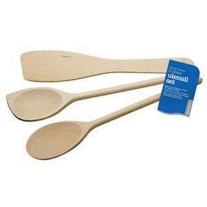 Kitchencraft Set Van 3 Houten Lepels / Keukengerei - Kitchen Craft