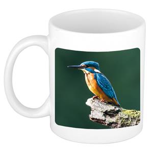 Dieren Ijsvogel Zittend Foto Mok 300 Ml - Cadeau Beker / Mok Vogels Liefhebber