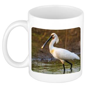 Dieren Lepelaar Vogel Foto Mok 300 Ml - Cadeau Beker / Mok Vogels Liefhebber