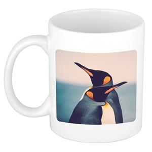 Dieren Pinguin Foto Mok 300 Ml - Cadeau Beker / Mok Pinguins / Keizerpinguin Liefhebber