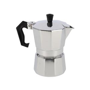 Gerimport - Percolator Express - Espressomaker - 3 Kops - 150ml - Klein - Zilver - Espresso Op Vuur