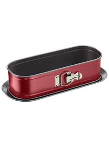 De Buyer TEFAL Delibake cakevorm in staal - Ø 30 x 11 cm - Rood en grijs et scharnier