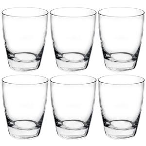 6x Stuks Tumbler Waterglazen/sapglazen Transparant 280 Ml - Glazen / Drinkglazen