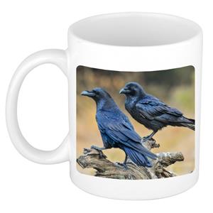Dieren Raaf Foto Mok 300 Ml - Cadeau Beker / Mok Vogels Liefhebber