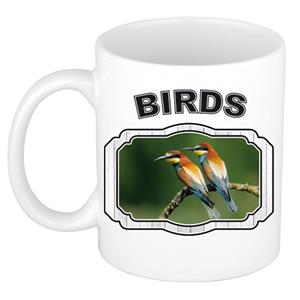 Dieren Liefhebber Bijeneter Vogel Mok 300 Ml - Kerramiek - Cadeau Beker / Mok Vogels Liefhebber