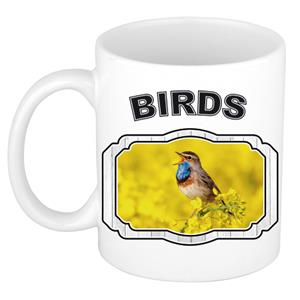 Dieren Liefhebber Blauwborst Vogel Mok 300 Ml - Kerramiek - Cadeau Beker / Mok Vogels Liefhebber