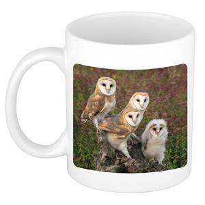 Dieren Kerkuil Foto Mok 300 Ml - Cadeau Beker / Mok Uilen Liefhebber