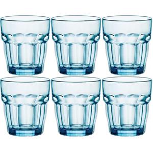 12x Stuks Tumbler Waterglazen/sapglazen Blauw 270 Ml - Glazen / Drinkglazen