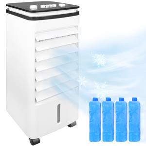Deluxa Staande Aircooler Op Wieltjes - Wit