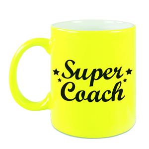 Super Coach Tekst Mok - Trainer Cadeau Mok / Beker - 330 Ml - Verjaardag / Overwinning / Bedankt Kado Mok