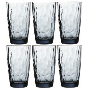 12x Stuks Waterglazen/sapglazen Blauw 470 Ml - Glazen / Longdrinkglazen