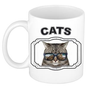 Dieren Liefhebber Coole Poes Mok 300 Ml - Kerramiek - Cadeau Beker / Mok Katten Liefhebber