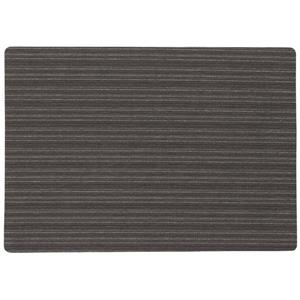 Stevige Luxe Tafel Placemats Lines Zwart 30 X 43 Cm - Met Anti Slip Laag En Pu Coating Toplaag