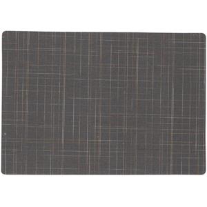 Stevige Luxe Tafel Placemats Liso Grijs 30 X 43 Cm - Met Anti Slip Laag En Teflon Coating Toplaag