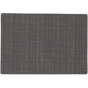 Stevige Luxe Tafel Placemats Liso Grijs 30 X 43 Cm - Met Anti Slip Laag En Teflon Coating Toplaag