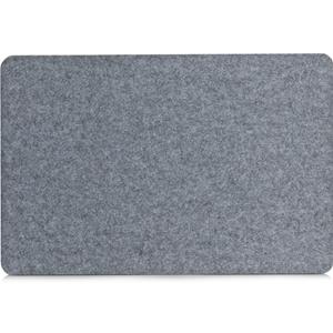 6x Rechthoekige Placemats Grijs Vilt 45 X 30 Cm - Tafeldecoratie - Borden Onderleggers