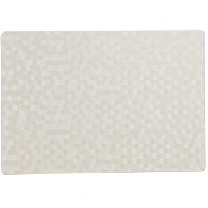 Stevige Luxe Tafel Placemats Stones Wit 30 X 43 Cm - Met Anti Slip Laag En Pu Coating Toplaag