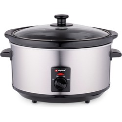 Alpina Slowcooker - 3.5 Liter - Keramische Binnenpan - 3 Warmtestanden - Rvs