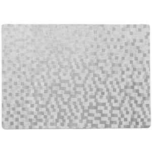 Stevige Luxe Tafel Placemats Stones Zilver 30 X 43 Cm - Met Anti Slip Laag En Pu Coating Toplaag