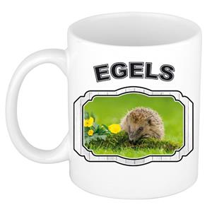 Dieren Liefhebber Egel Mok 300 Ml - Kerramiek - Cadeau Beker / Mok Egels Liefhebber