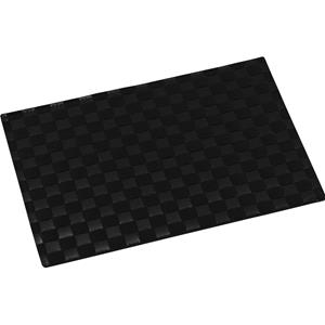 2x Rechthoekige Placemats Zwart Gevlochten 30 X 43 Cm - Zwarte Placemats/onderleggers - Kunststof Tafeldecoratie