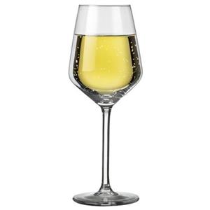 6x Luxe Wijnglazen Voor Witte Wijn 370 Ml Carre - 37 Cl - Witte Wijn Glazen - Wijn Drinken - Wijnglazen Van Glas