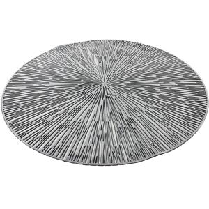 2x Stuks Ronde Placemats Zilver Geponst 38 Cm - Tafeldecoratie - Borden Onderleggers Van Kunststof