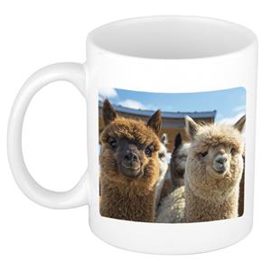Dieren Alpaca Foto Mok 300 Ml - Cadeau Beker / Mok Alpacas Liefhebber